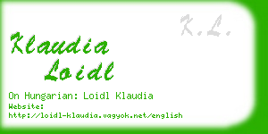 klaudia loidl business card